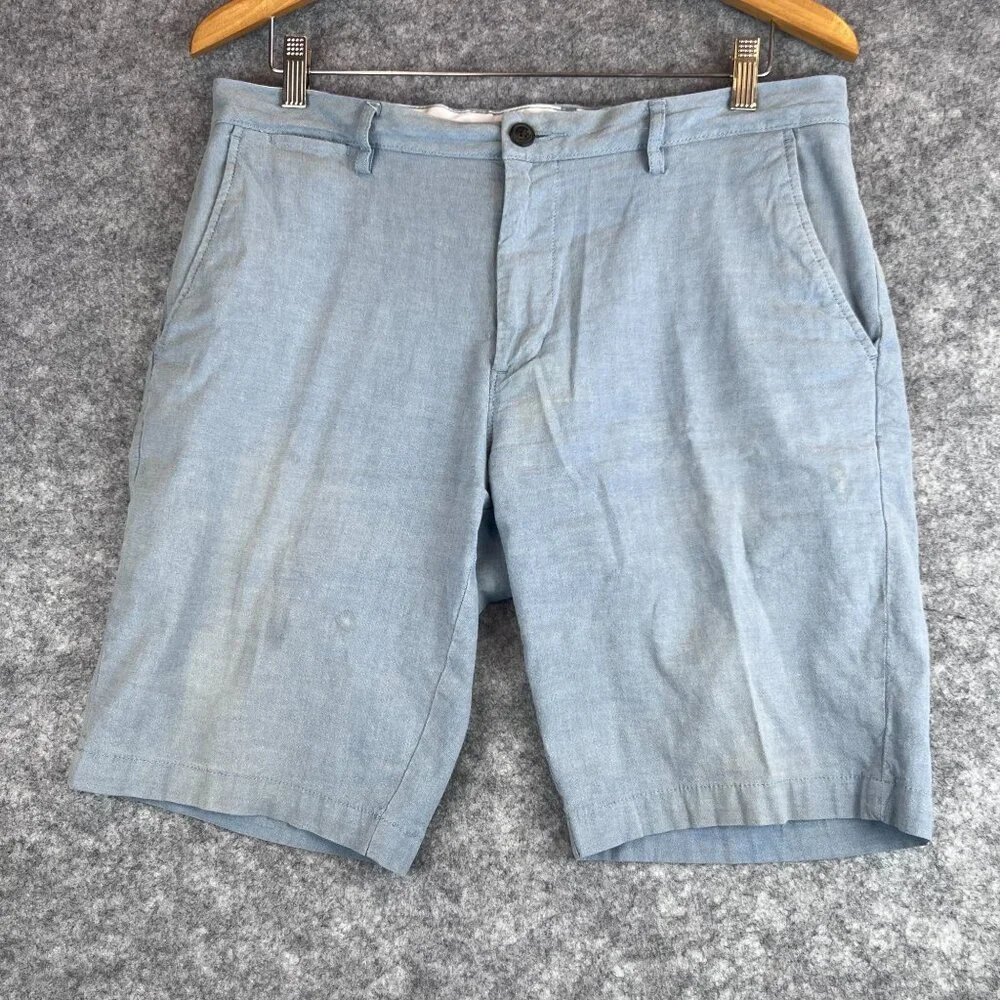 Goodthreads Mens 34 Light Blue Chino Resort Preppy Shorts Lightweight Casual